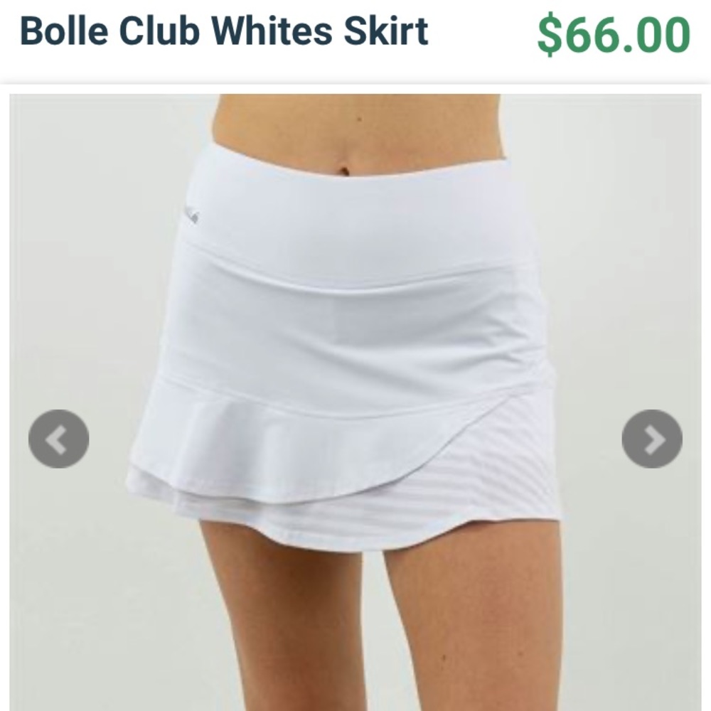 Bolle white tennis skirt